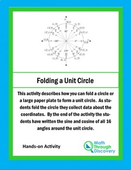 Unit Circle Paper Plate Activity