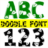 Foliage Doodle Fonts for Signs, Bulletin Boards And School