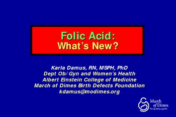 Preview of Folic Acid PowerPoint Presentation
