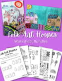 Folk Art Houses: drawing handouts