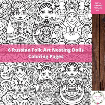 russian nesting dolls coloring pages