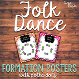 Folk Dance Formation Posters with Polka Dot