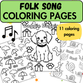 Folk Song Coloring Pages l Music Coloring Sheets for Lower