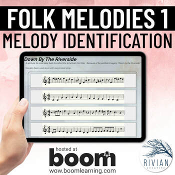 Preview of Folk Song Melodies Volume 1 for Melody Recognition - Music Boom Cards