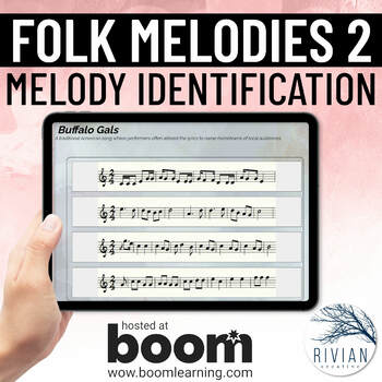 Preview of Folk Song Melodies Volume 2 for Melody Recognition - Music Boom Cards