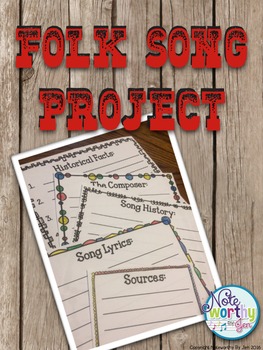 Preview of Folk Song Project Editable