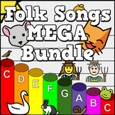 Folk Songs Boomwhacker Video and Sheet Music MEGA Bundle