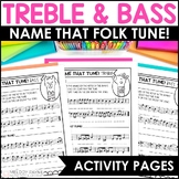Folk Songs - Name That Tune! Treble and Bass Clef}