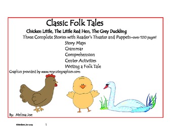 Preview of Folk Tales For 2nd Grade-Printable Books/Reader's Theater-Literacy Activities