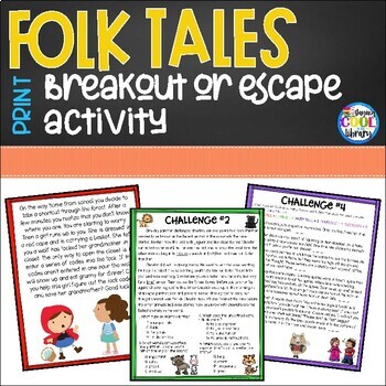 Preview of Folktales - Print Breakout Escape Activity