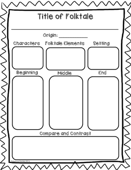 Preview of Folktale Graphic Organizer