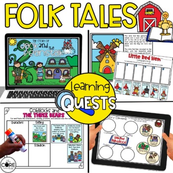 Preview of Folktale Digital Activities - Folktales Worksheets - Fairy Tale Lesson Plans