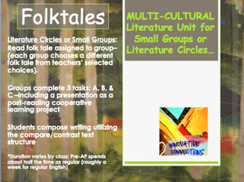 Preview of Folktales: Small Group Project & Rubrics for Presentations & Writing