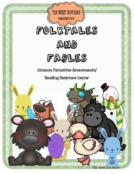 Preview of Folktales and Fables Common Formative Assessments/Literacy Center