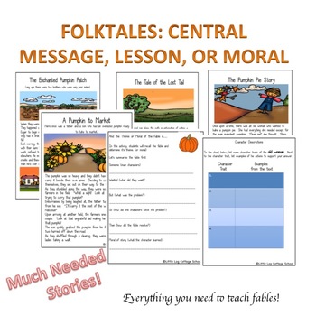 Preview of Folktales for Fall Central Message, Lesson or Moral: Digital and Printable