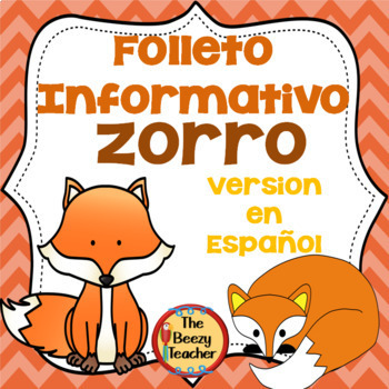 Preview of Folleto Informativo - Zorro | Spanish | Fox Fact Booklet | Craft