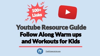 Preview of Youtube Resource Guide with 100+ Follow Along Video Links! Rainy Day Recess