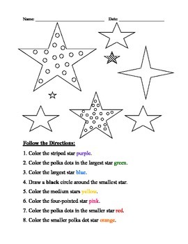 Following Directions Worksheet Following Written Directions By Alexis Forgit