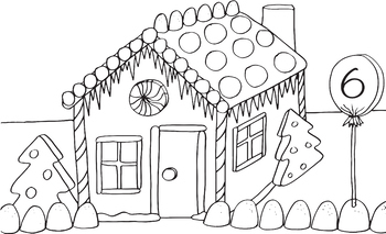Preview of Follow Directions Gingerbread House - Christmas Coloring Sheet