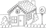 Follow Directions Gingerbread House - Christmas Coloring Sheet