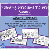 Follow Directions Picture Scenes - No Prep/Distance Learning