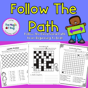Preview of Follow The Path- Following Directions , Occupational Therapy, Motor Planning