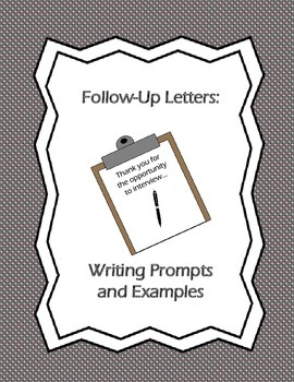 Preview of Follow-Up Letters: Writing Prompts and Examples