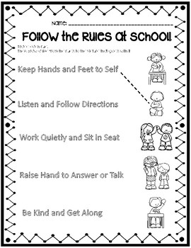 Preview of Follow the Rules at School