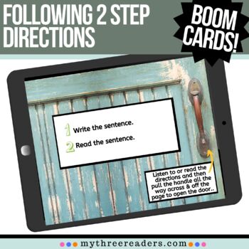 Preview of Following 2 Step Directions ✔️✔️ Self-directed DIGITAL Boom™ Activity!