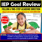 Following 2 Step Directions Worksheets | IEP Goal Review f