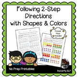 Following 2-Step Directions with Shapes and Colors - Follo