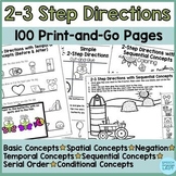 Following 2 Step and 3 Step Directions