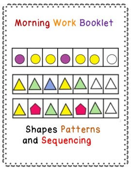 Preview of Following 2D shapes  patterns worksheet