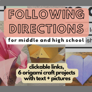 Preview of Following Complex Directions with Crafts - Speech Therapy Middle and High School