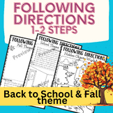 Following Directions 1-2 steps / Listen & Draw worksheets 