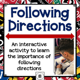 Following Directions Activity