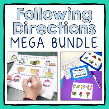 Preview of Following Directions Activities and Worksheets Bundle