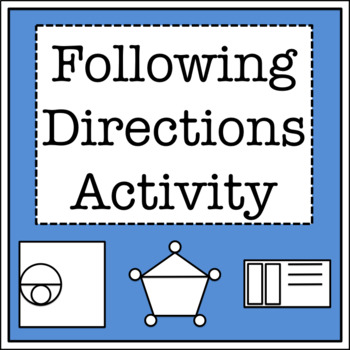 Preview of Following Directions Activity with Shapes