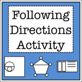 Following Directions Activity with Shapes