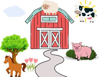 Preview of Following Directions Barn Activity (Speech Therapy Language) - Prepositions