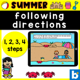 Following Directions Boom Cards Summer Speech Therapy Activities