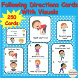 Following Directions Cards- (with visuals)