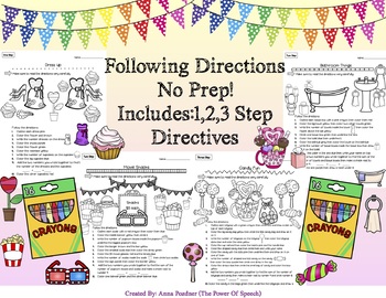 Preview of Following Directions Coloring Bundle!