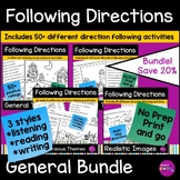 Following Directions Listening Comprehension Activities Bu