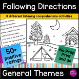 Following Directions Coloring Page Activities Listening Co