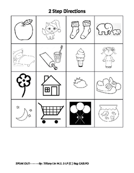 Preview of Following Directions Coloring Activity (two-step directions)