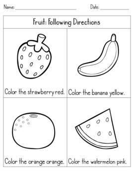 Coloring Pages For Following Directions by Learning Effortlessly