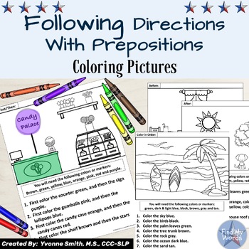 following directions for coloring teaching resources tpt