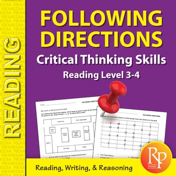 Preview of Following Directions: Critical Thinking Skills - activities - warm-up - homework