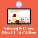 Following Directions: Decorate the Macarons (Boom Cards™️)